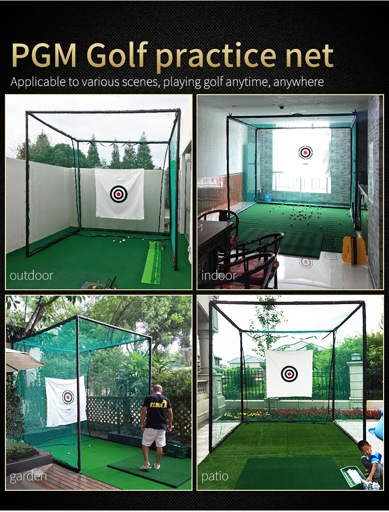 PGM LXW001 factory 3M golf cage training practice net return outdoor heavy duty golf nets for backyard driving