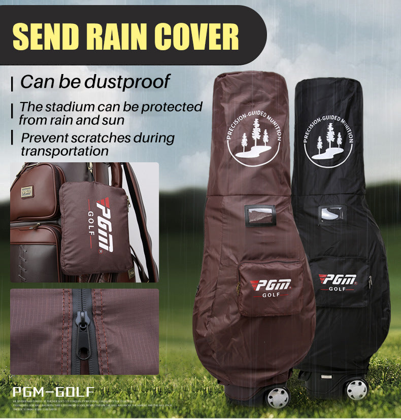 PGM QB044 high quality microfiber telescopic travel good golf bags with wheels