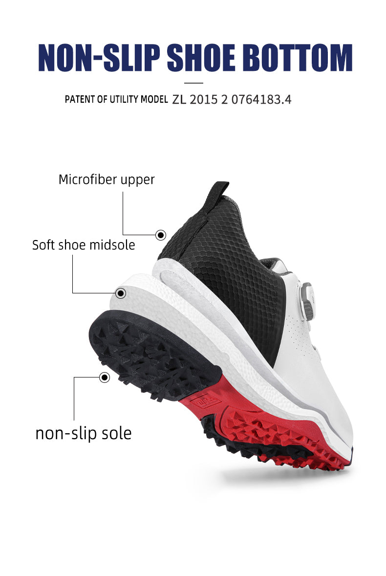 PGM XZ216 white leather golf shoe made in China waterproof golf shoes