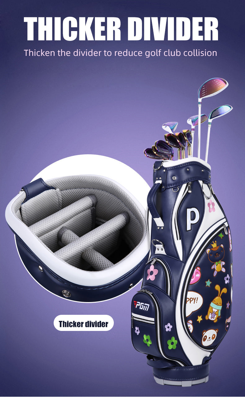 PGM QB104 golf equipment funny caddy bag waterproof cartoon ladies golf bag