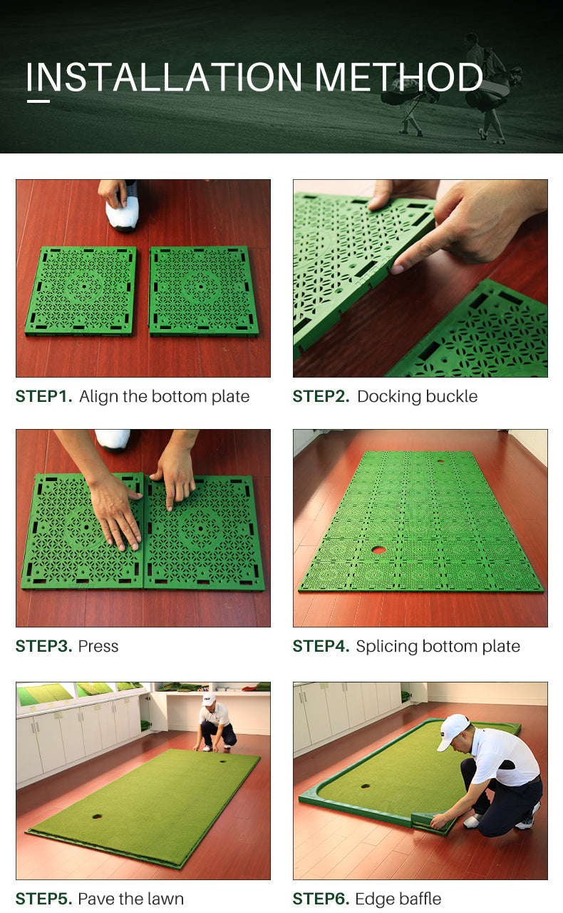 PGM GL017 Indoor Golf Practice Putting Mat-Artificial grass