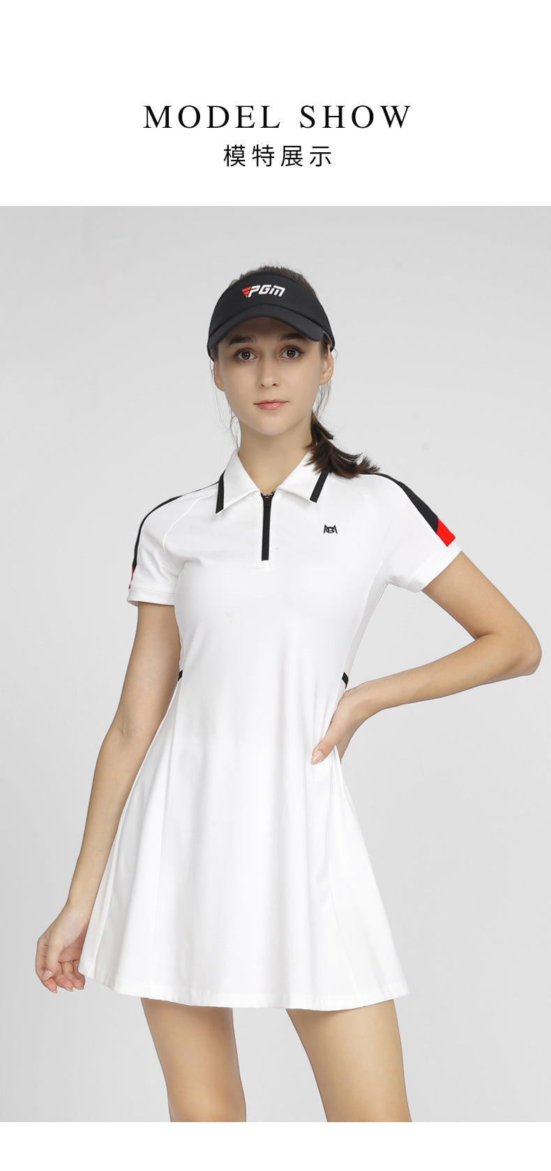 PGM QZ082 premium quality polo golf dress women quick dry athletic golf dress
