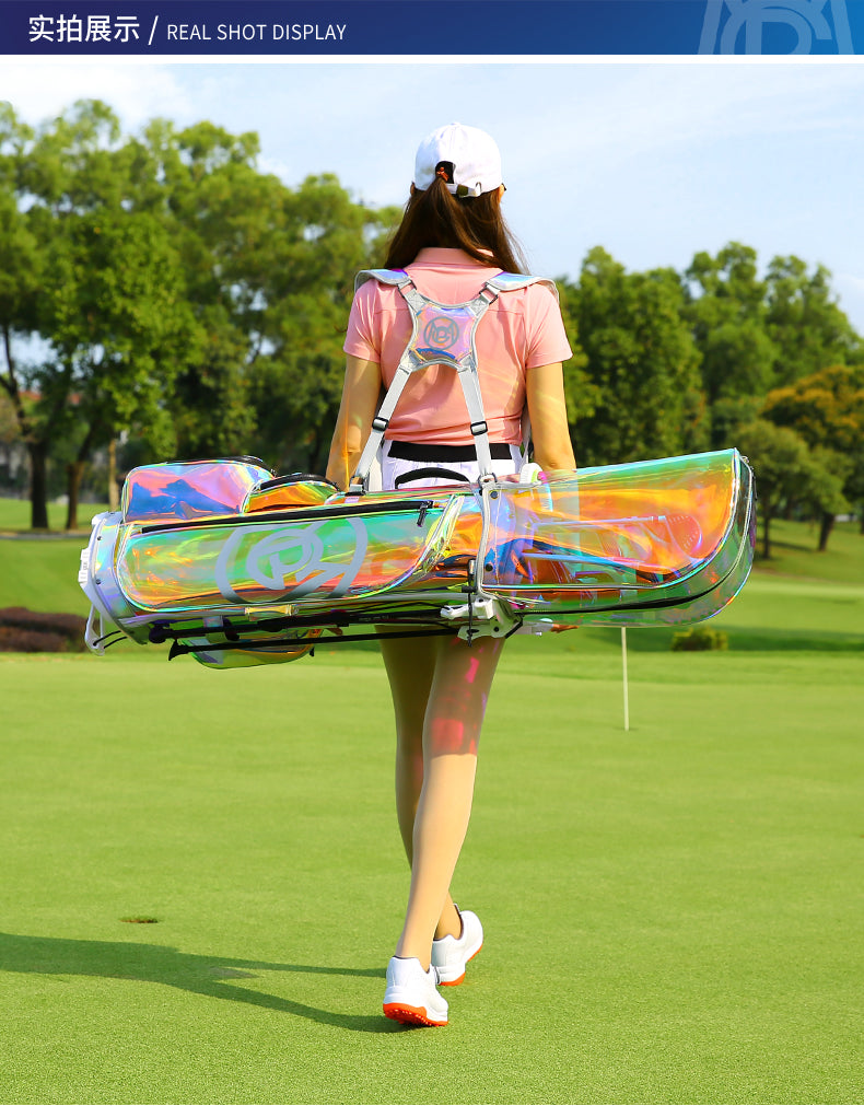 PGM QB131 ladies light portable transparent carry stand golf bags for men