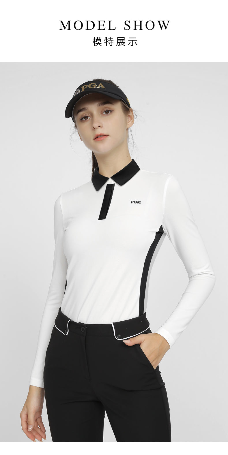 PGM YF540 custom logo blank golf t shirt polo golf polo shirts for women