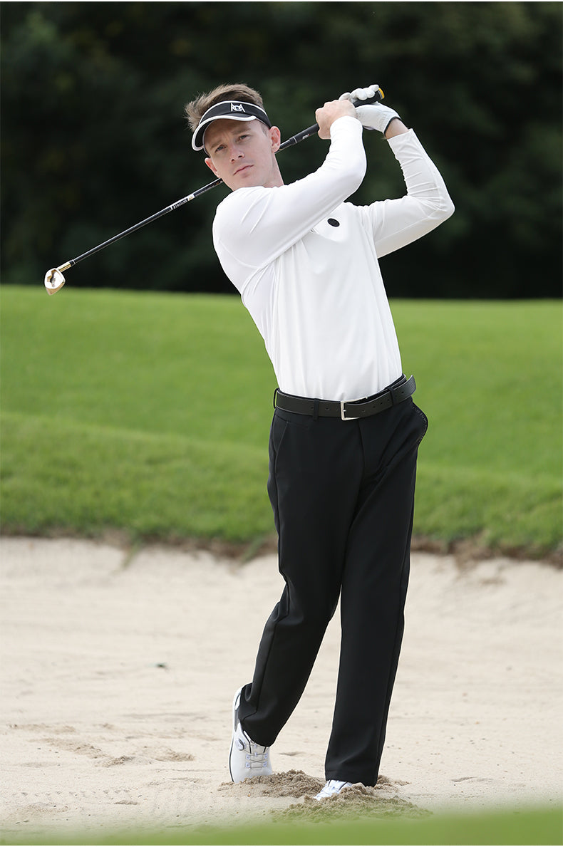 PGM YF527 luxury brand golf polo custom high quality winter long sleeve black golf polo