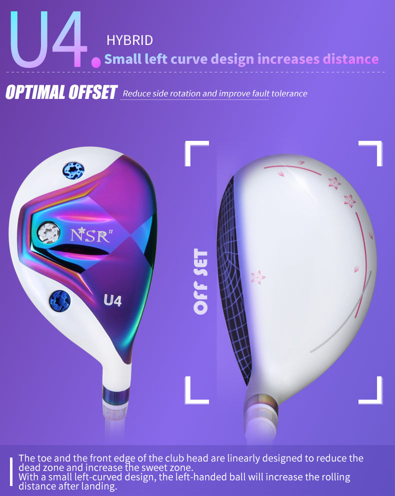 PGM LTG026 NSR II New Design Shiny High Quality Professional Lady Golf Club Low Gravity Center High Rebound with Sakura Golf Bags