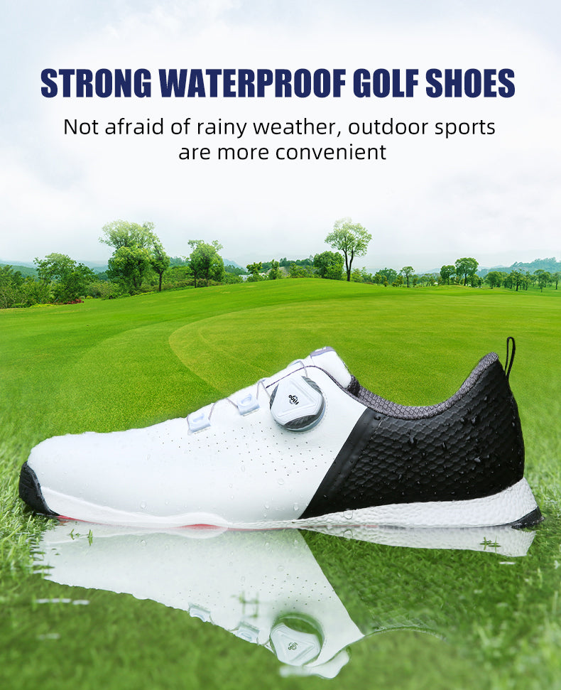 PGM XZ216 white leather golf shoe made in China waterproof golf shoes