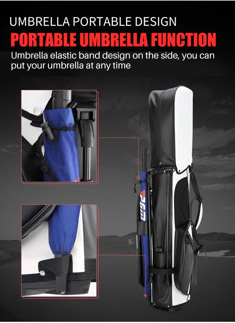 PGM QB073 custom white golf bag stand leather waterproof durable golf bag