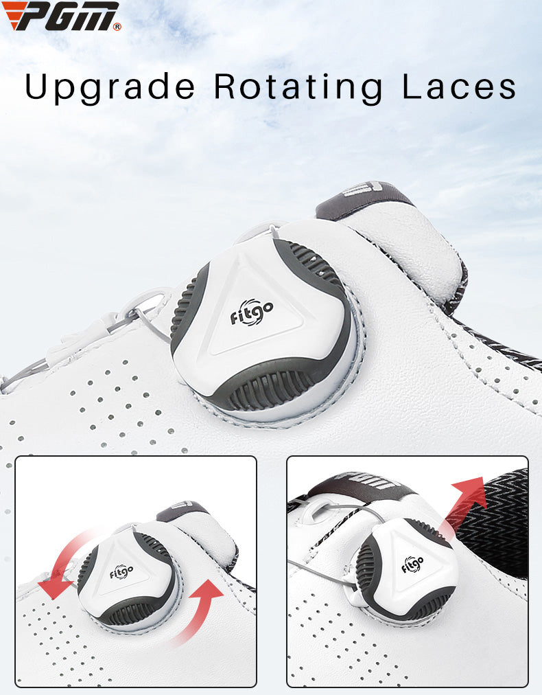 PGM XZ164 custom golf shoe non slip auto lacing waterproof spikes golf shoes