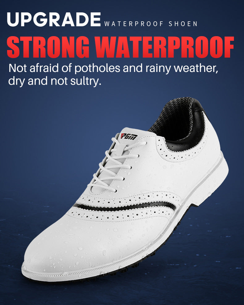 PGM XZ133 Men Microfibre PU Golf Shoes Waterproof Golf Shoes Fashion Comfortable Golf Shoes