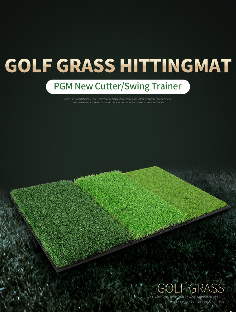 PGM DJD024 golf hitting mat mini backyard golf practice 3-in-1 hit mat foldable hitting swing mat