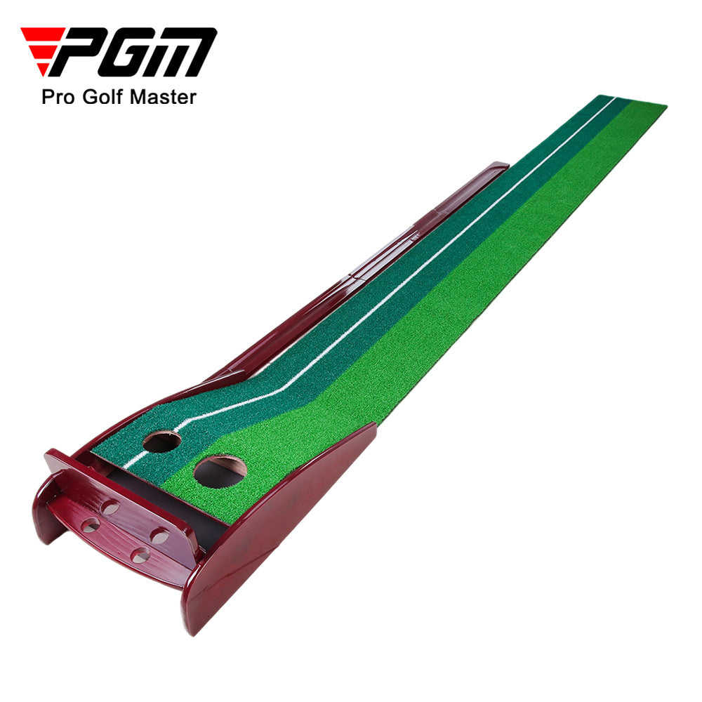 PGM TL024 garden putting practice mat indoor auto return wood golf green mat