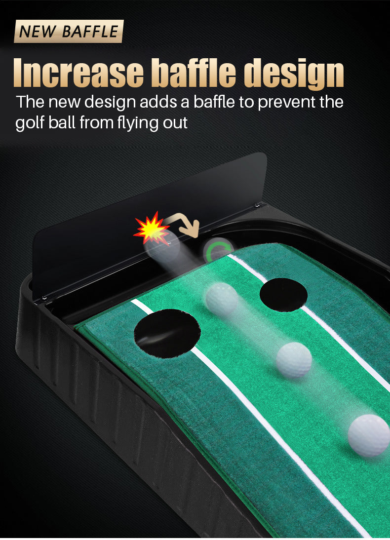 PGM TL019 indoor putting mat with ball-rollback practice golf putting mat