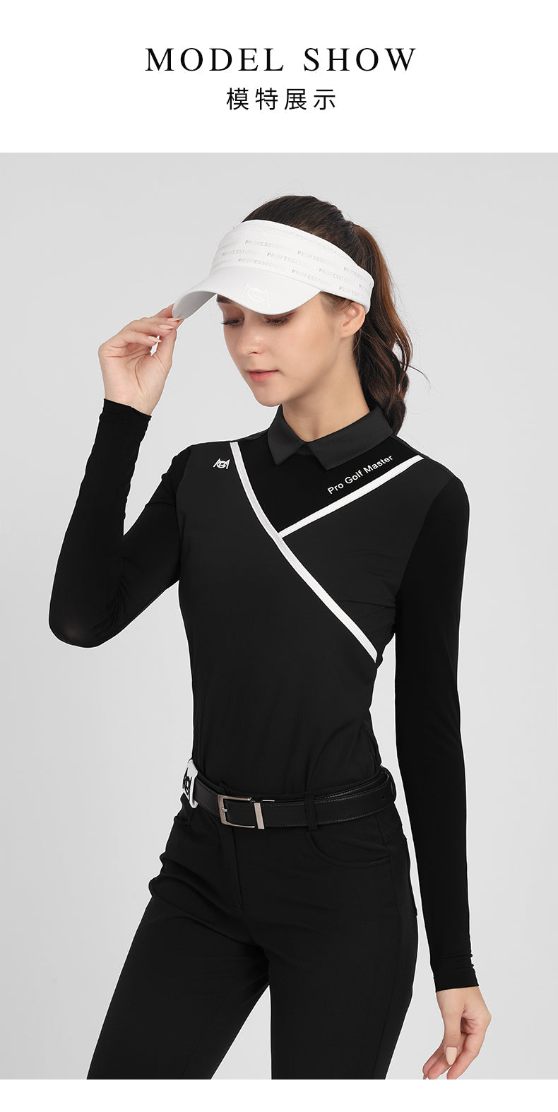 PGM YF476 wholesale oem long sleeve golf polo shirt fashionable golf polo