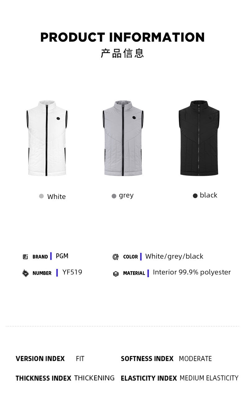 PGM YF519 outdoor golf windbreaker vest winter outerwear mens golf vest