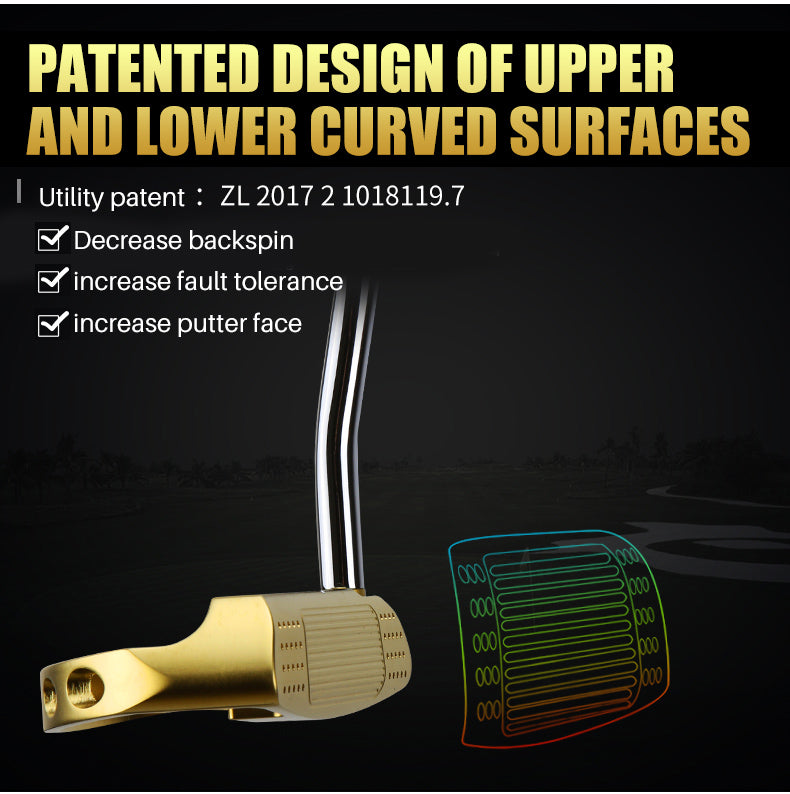 PGM TUG029 golf putter mallet club logo gold golf putter