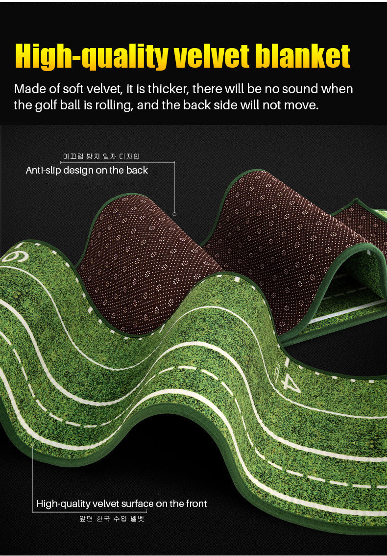 PGM TL013 golf putting mat high quality return wood portable green mat auto ball return golf putting matHot sale products