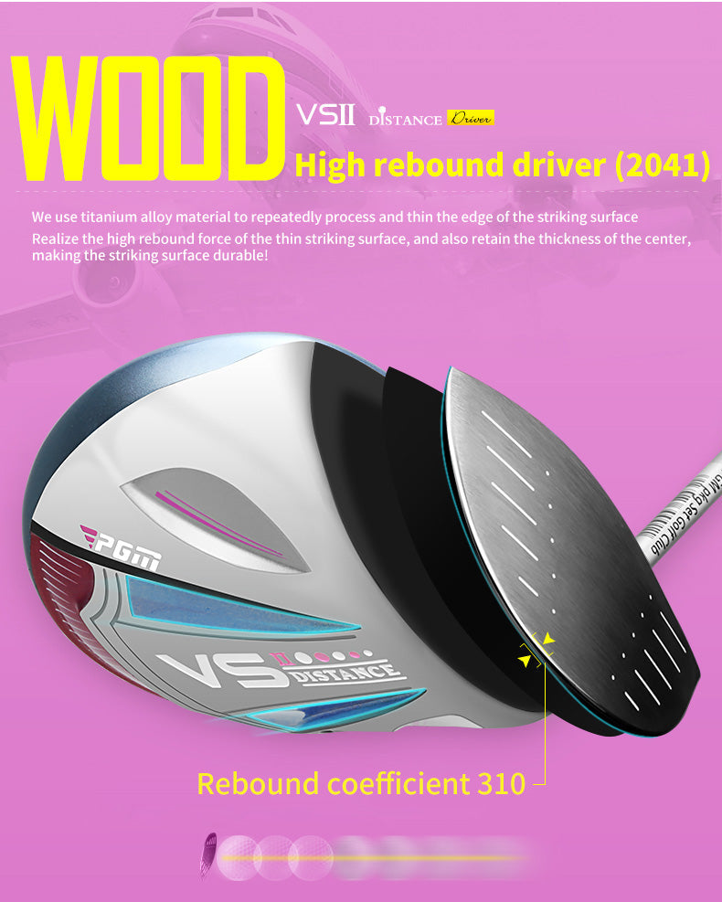 PGM LTG015 VS II High Rebound Titanium Driver Wood Graphite Shaft Golf Club Set For Women
