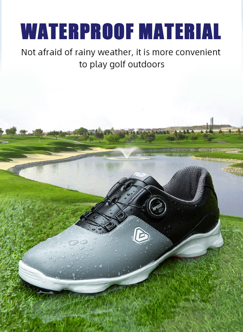 PGM XZ233 golf shoes gents waterproof antiskid golf shoes for men leather