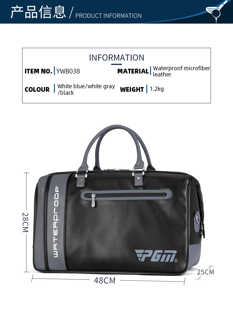 PGM YWB038 golf shoe bags white waterproof custom logo golf boston bag