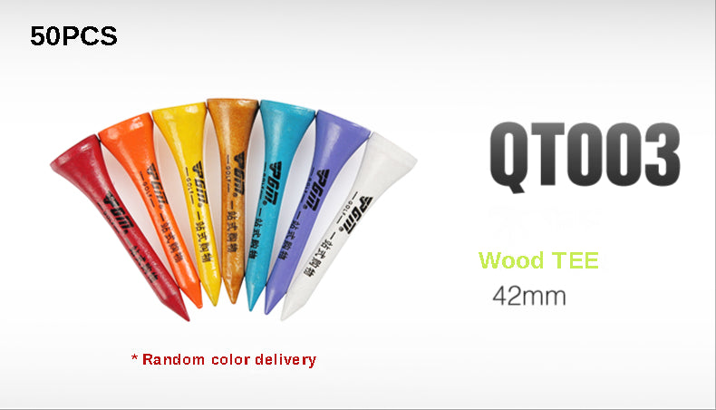 PGM 50pcs Wooden Golf TEE Ball Holder Golf Supply Accessories 42/70mm Random Color Golf Supplies