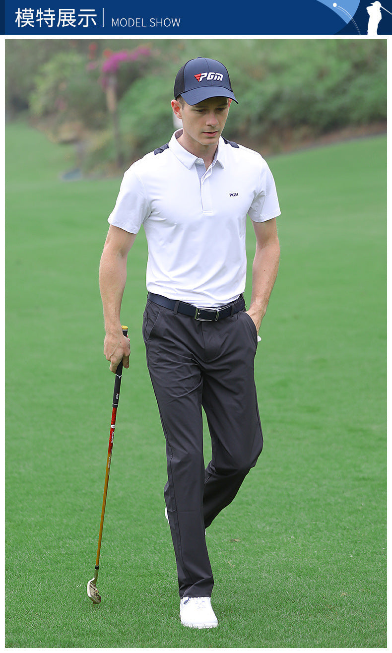 PGM YF392 brand golf t-shirt logo polyester short sleeve quick dry golf shirt for man