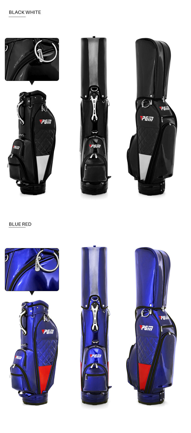 PGM QB084 ladies tour golf equipment caddy bag pu leather golf bag