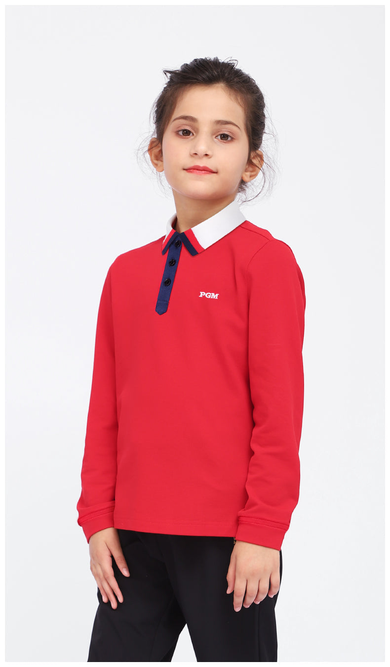 PGM KIDS YF454 golf polo shirts 2022 oem custom logo plain children golf polo