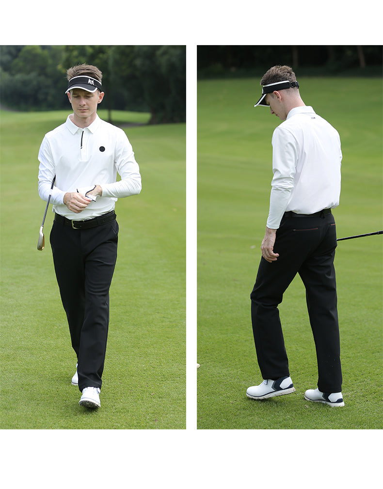 PGM YF527 luxury brand golf polo custom high quality winter long sleeve black golf polo