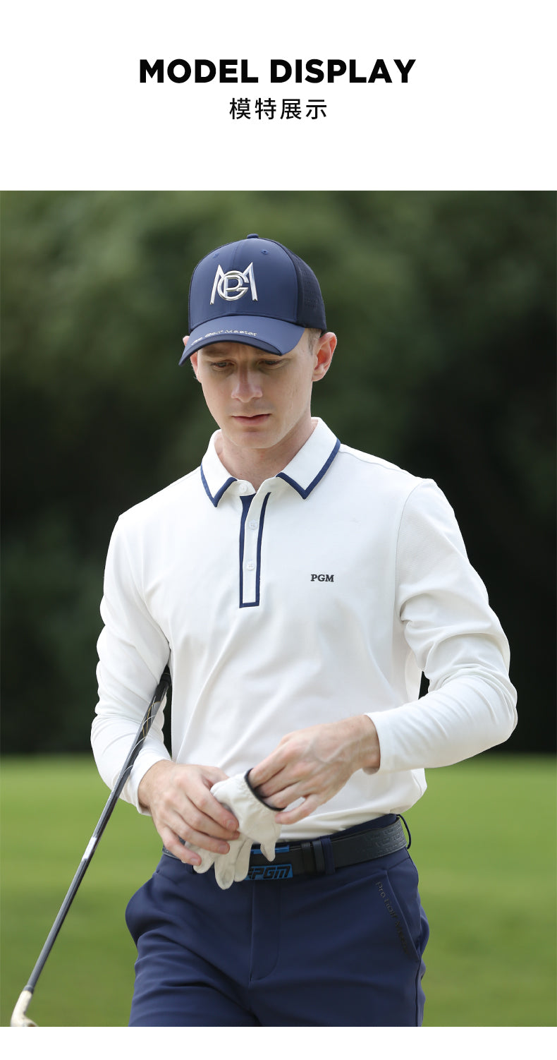 PGM YF526 long sleeve men plain golf polos t shirt custom polo shirt for men
