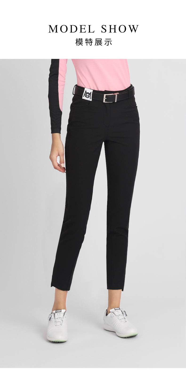 PGM KUZ143 womens golf trousers golf pants ladies nylon grey golf pants