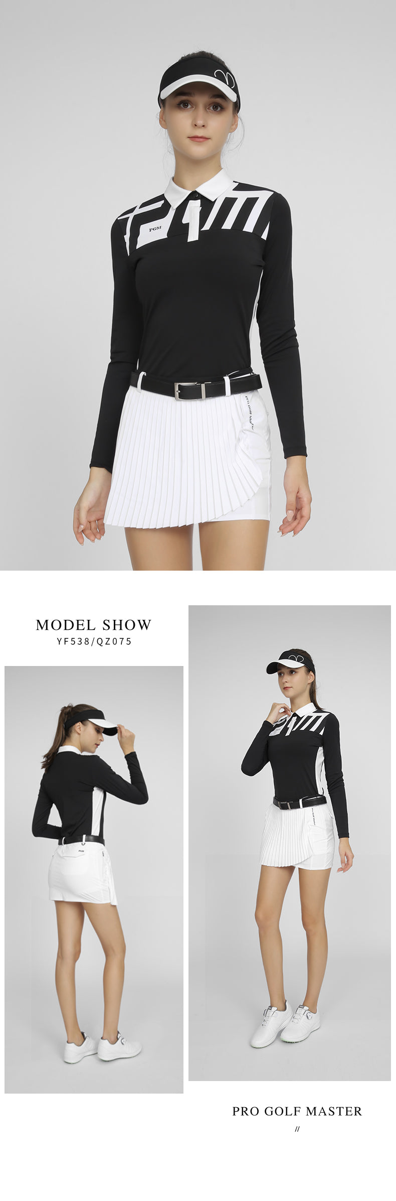 PGM YF538 China wholesale golf polo shirt oem clothing golf polo top for women