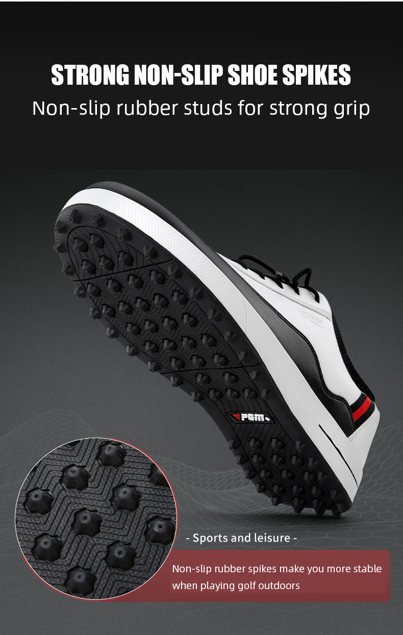 PGM XZ184 brand black golf shoes waterproof custom spike less golf shoes men
