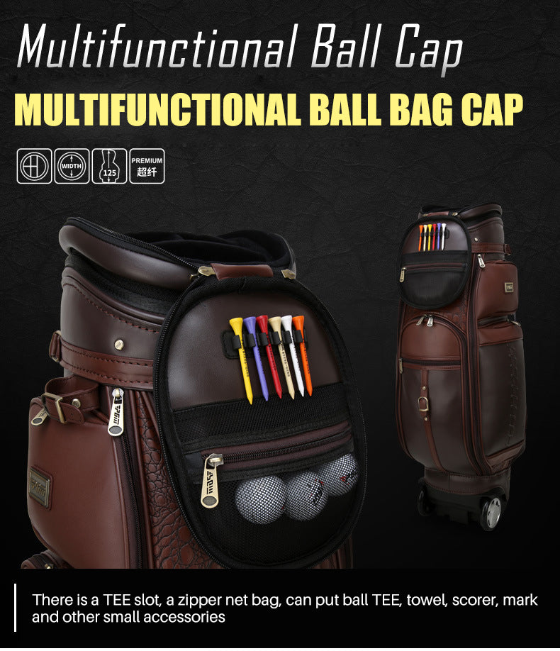 PGM QB044 high quality microfiber telescopic travel good golf bags with wheels