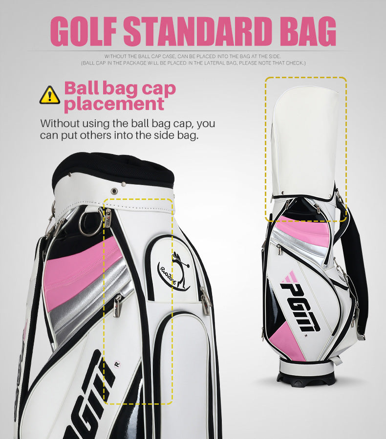 PGM QB016 ladies pink oem women staff purple custom leather golf bags