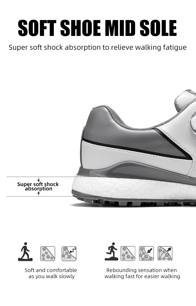 MOEYES M22XZ10 male custom made golf shoes high quality luxury brand anti skid golf shoes