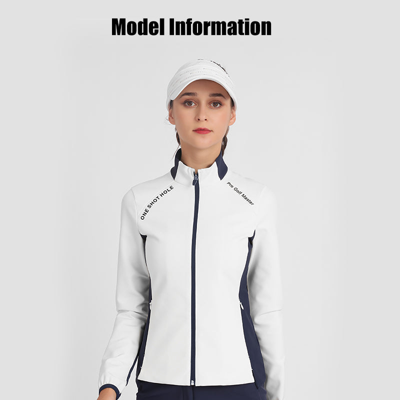 PGM YF513 ladies long sleeve golf coat casual white golf jacket