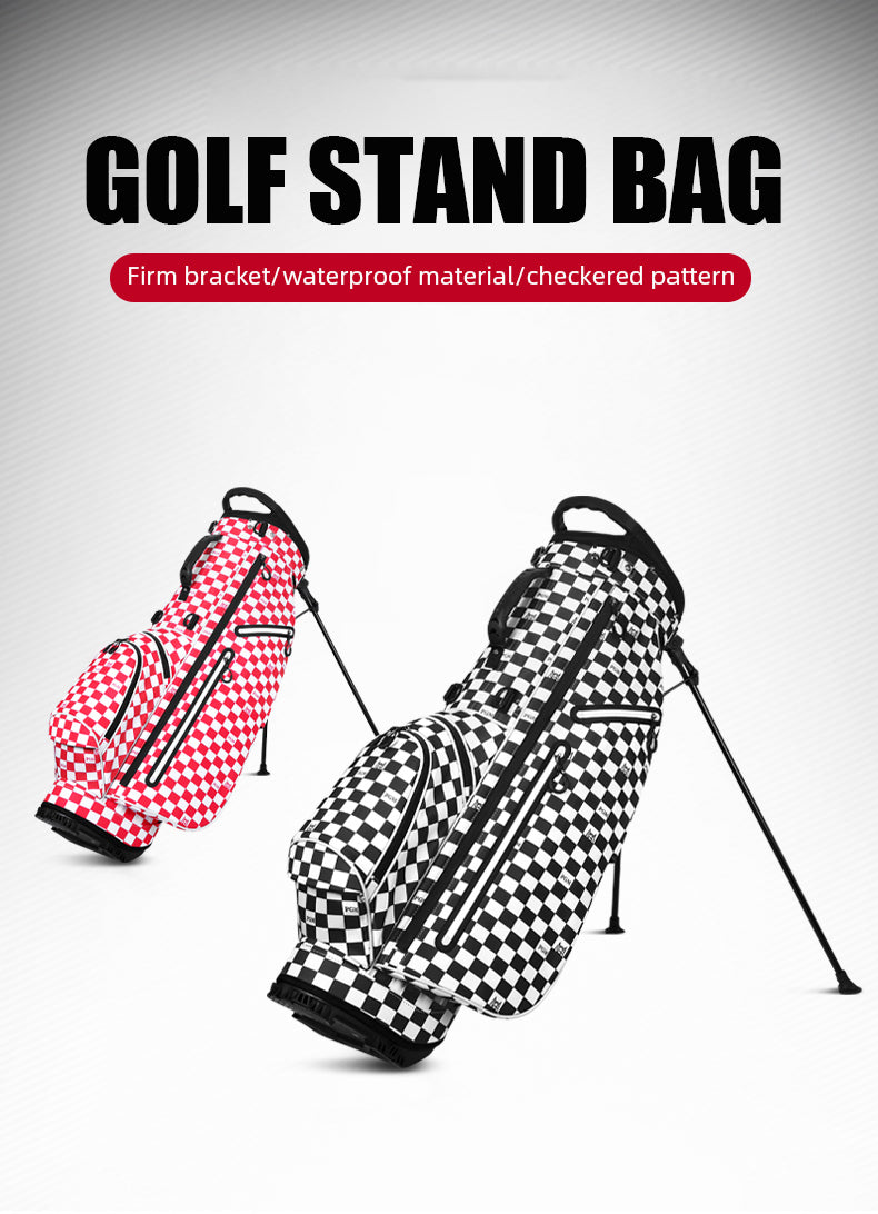 PGM QB116 golf carry stand bag waterproof personalized Korea style plaid golf bag