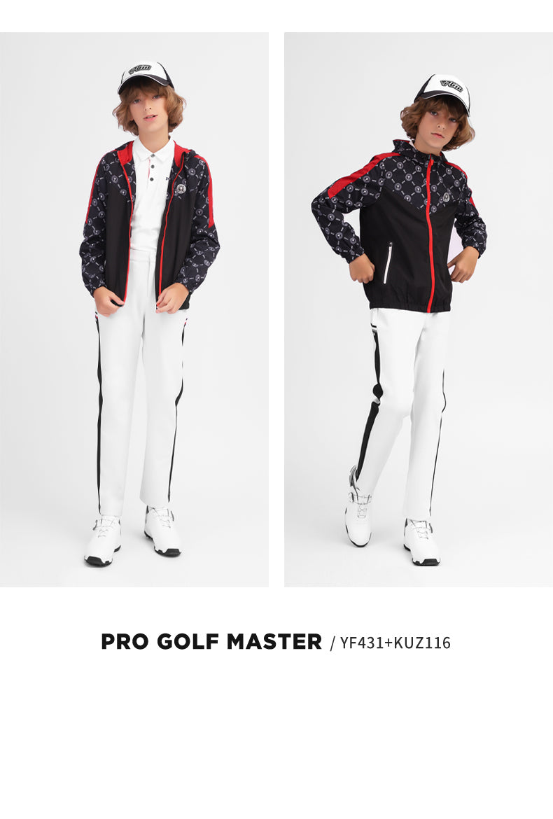 PGM YF431 kids golf jacket wind breaker full zip outdoor casual sports golf jacket