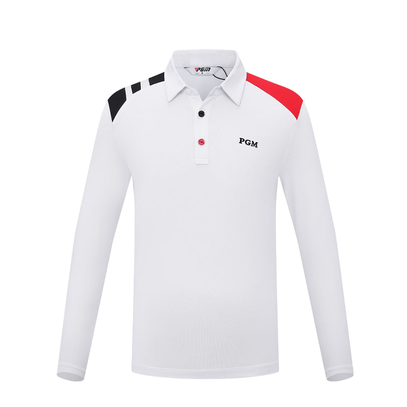 PGM YF544 boys custom print golf polo long sleeve athletic wear golf polo