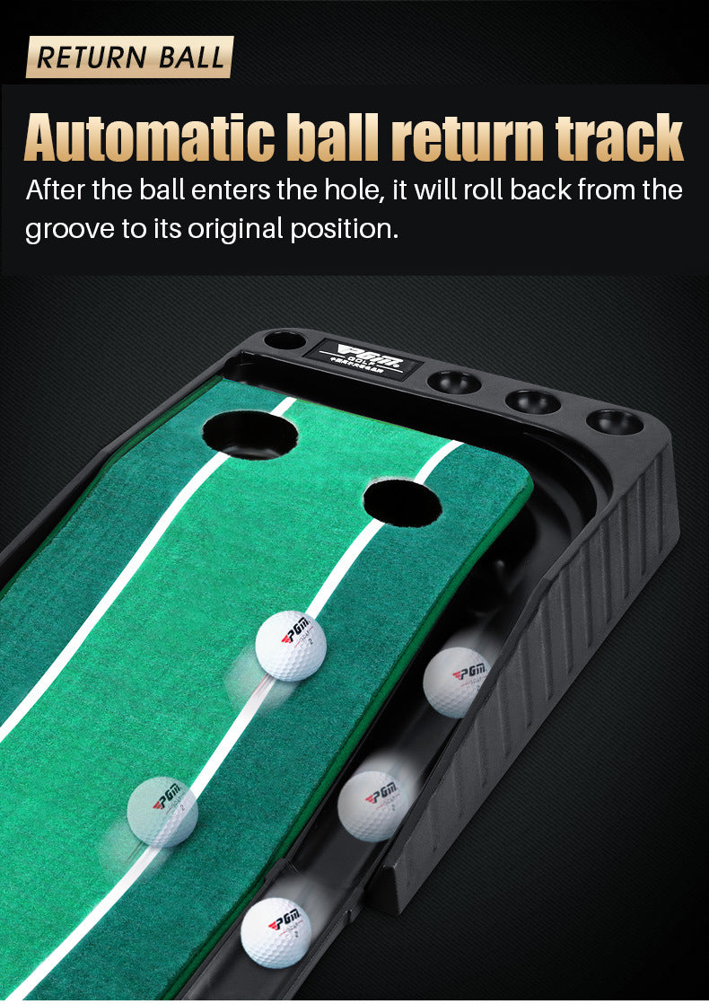 PGM TL019 indoor putting mat with ball-rollback practice golf putting mat