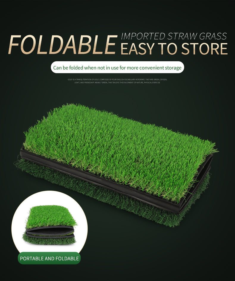 PGM DJD024 golf hitting mat mini backyard golf practice 3-in-1 hit mat foldable hitting swing mat
