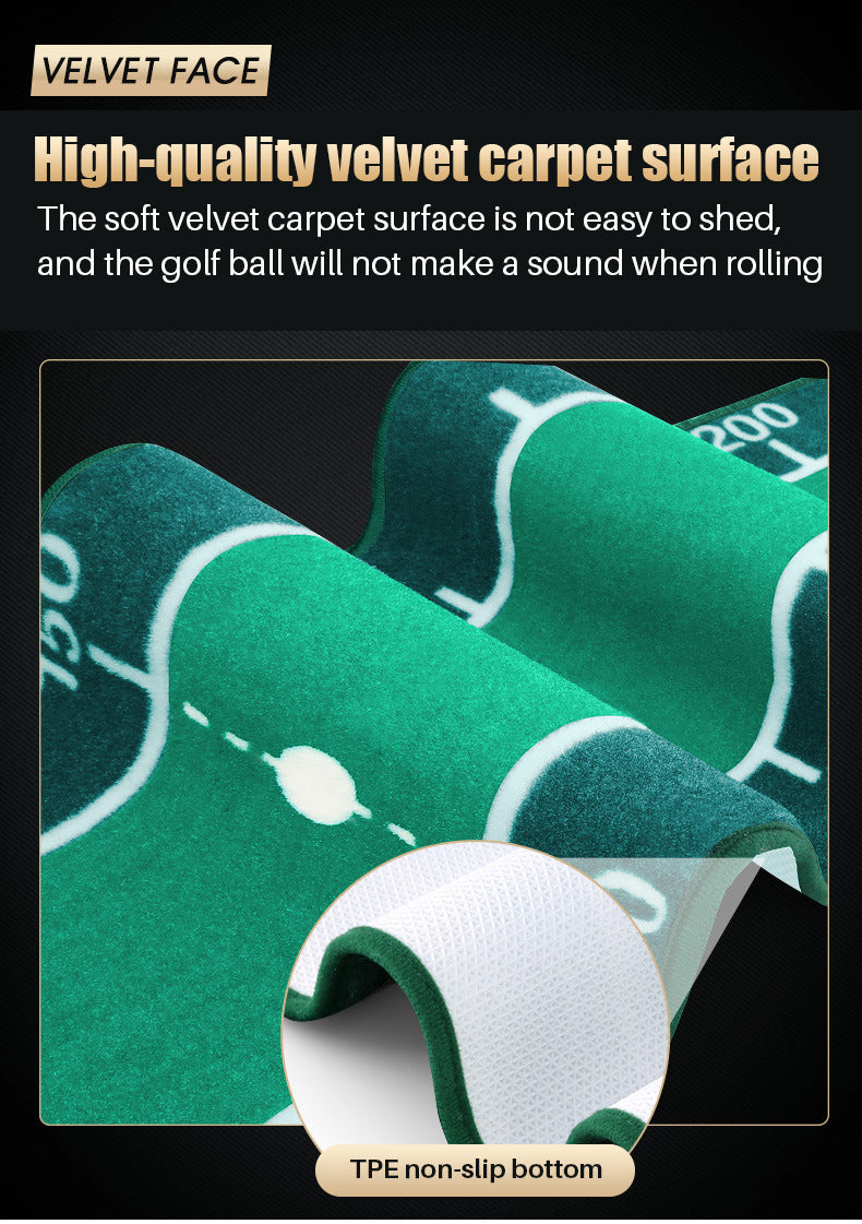 PGM TL019 indoor putting mat with ball-rollback practice golf putting mat