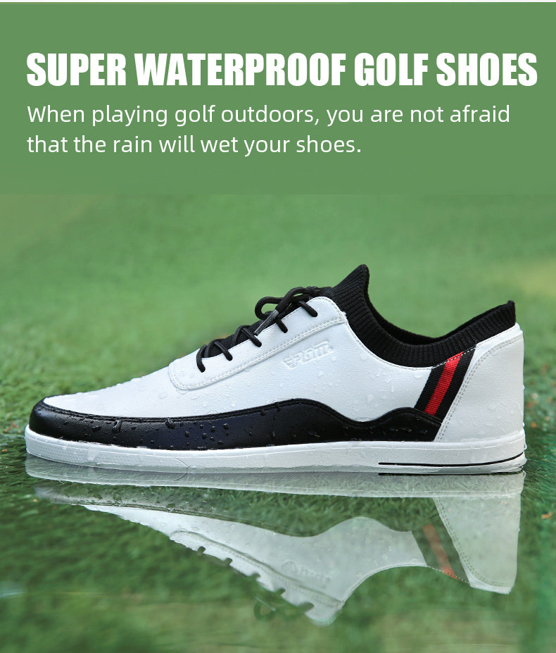 PGM XZ184 brand black golf shoes waterproof custom spike less golf shoes men
