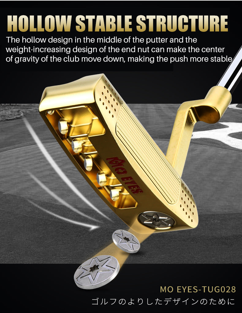 MO EYES II TUG028 Patent Curved Face Design Hollow Of Gravity Blue Club Head Golf Putter