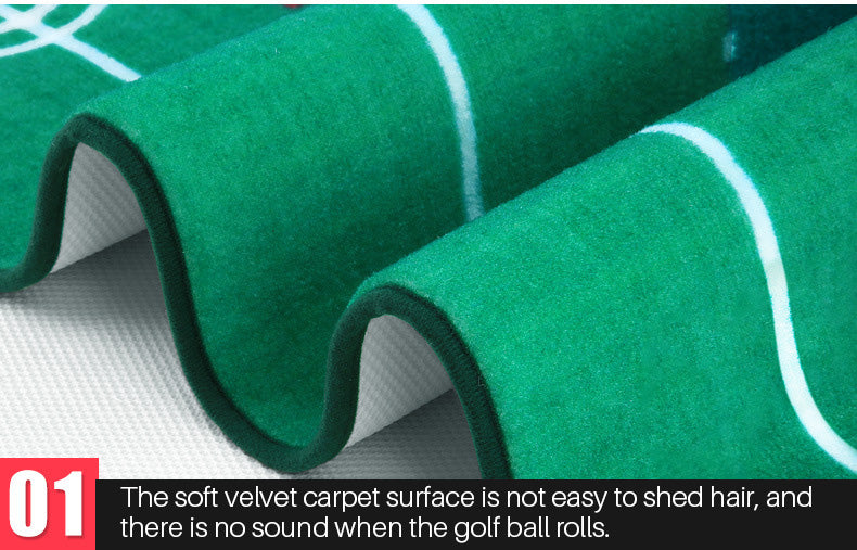 PGM TL022 portable velvet putting trainer mat custom golf putting mat