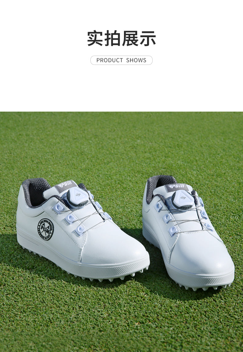 PGM XZ254 oem golf shoes spike less waterproof junior golf shoes for kids