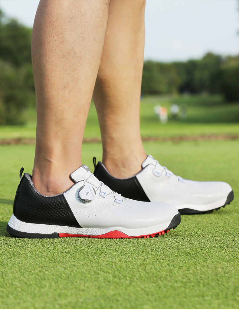 PGM XZ216 white leather golf shoe made in China waterproof golf shoes