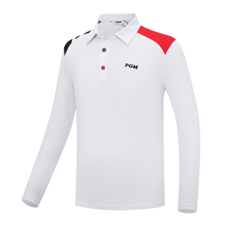 PGM YF544 boys custom print golf polo long sleeve athletic wear golf polo