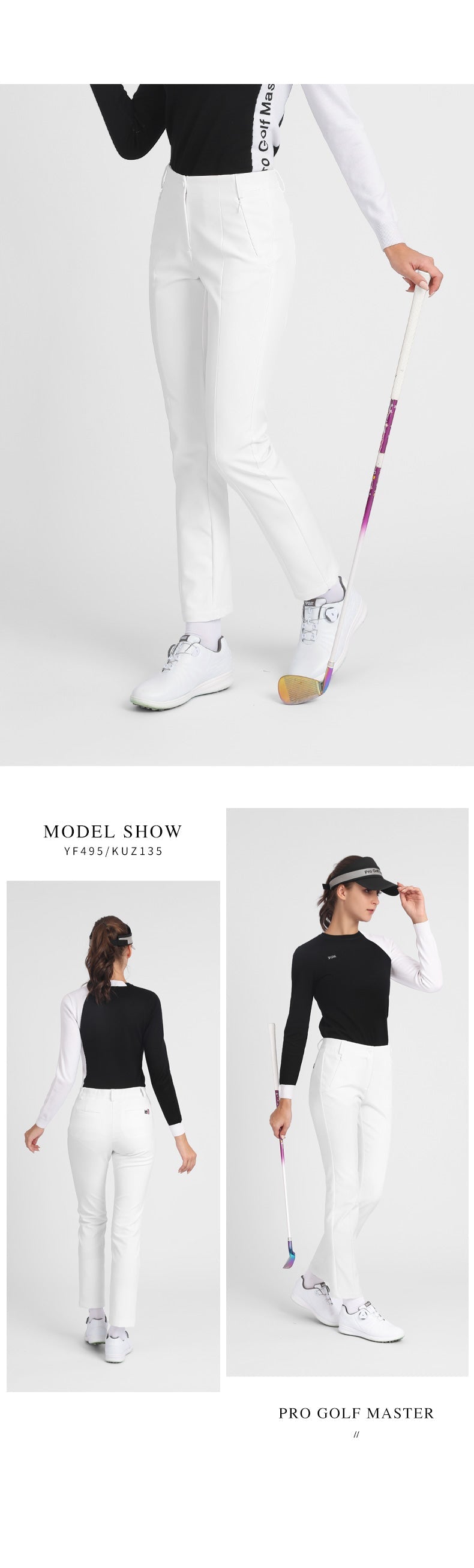 PGM KUZ135 high elastic golf pant cropped pants winter custom straight women golf pants